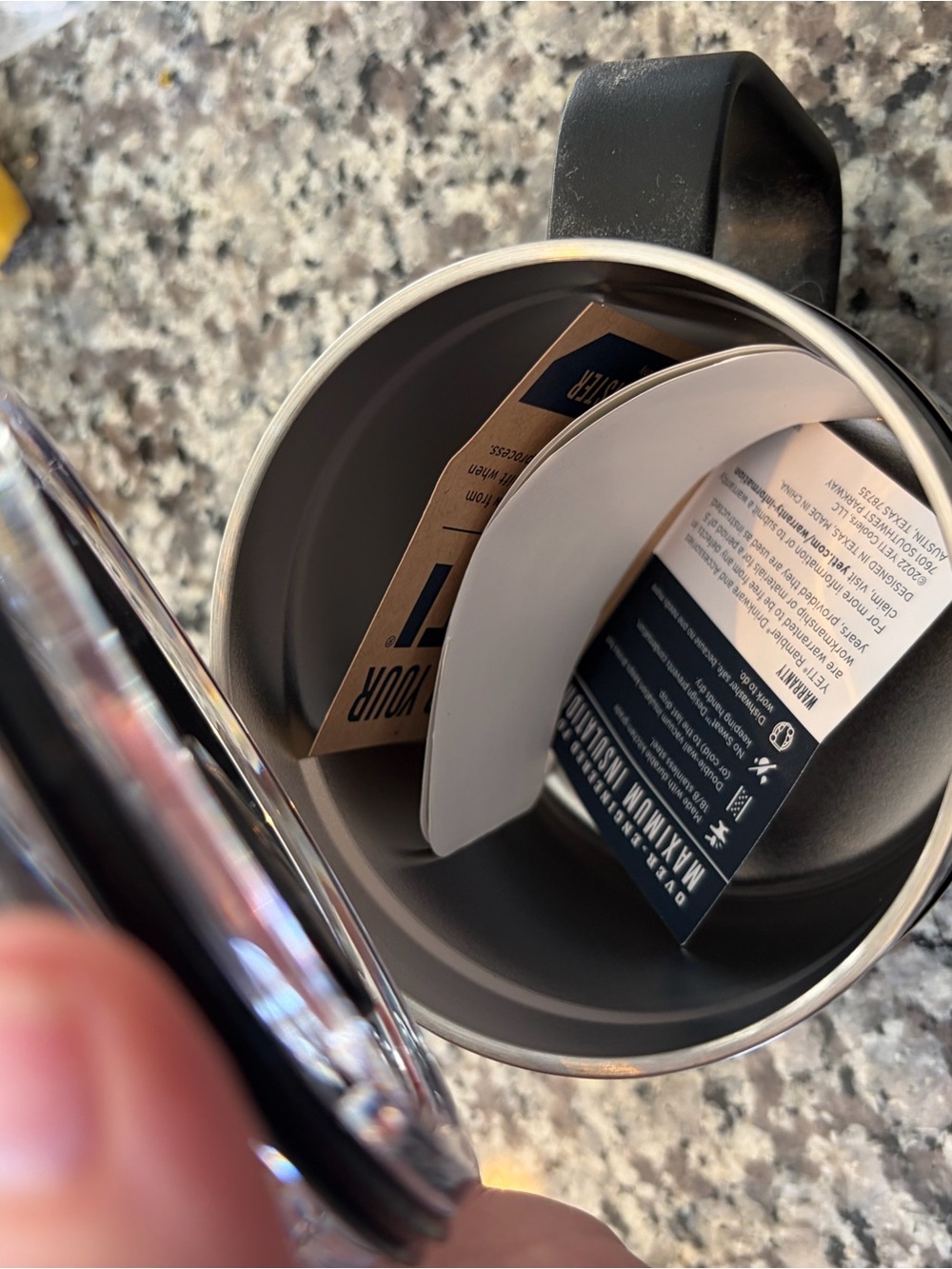 Yeti Black Mug with Clear Lid and Handle - Picture 2 of 2